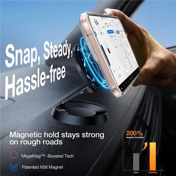 Torras iPhone 15 Pro Mobilskal Magsafe Kickstand - Transparent