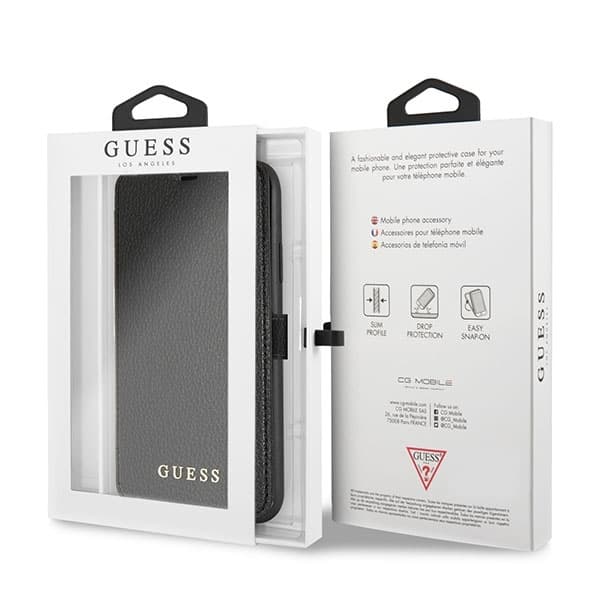 Guess iPhone XS Max Plånboksfodral - Svart