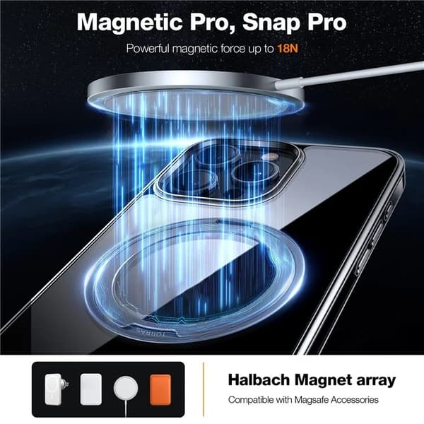 Torras iPhone 15 Pro Max Mobilskal Magsafe Kickstand - Svart