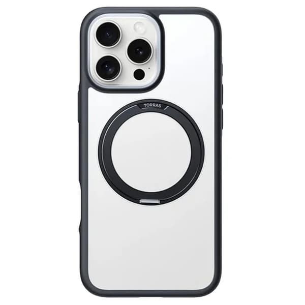 Torras iPhone 15 Pro Max Mobilskal Magsafe Ostand R Fusion - Svart