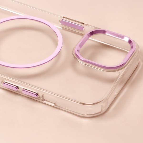 iPhone 13 Mobilskal MagSafe Clear Thin - Rosa