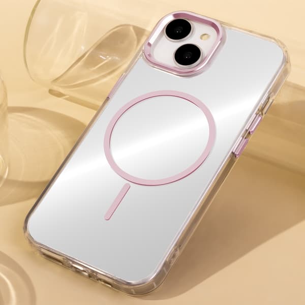 iPhone 13 Mobilskal MagSafe Clear Thin - Rosa