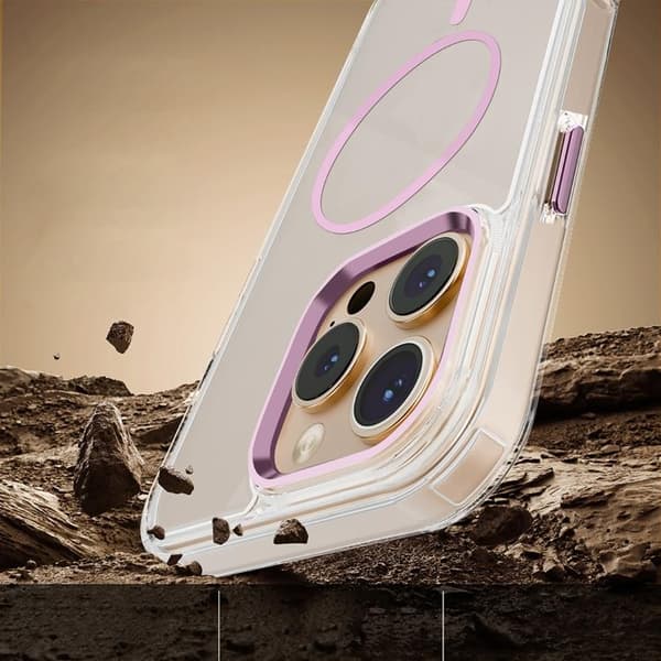 iPhone 13 Mobilskal MagSafe Clear Thin - Rosa
