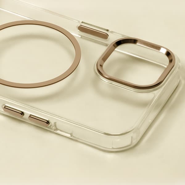 iPhone 14 Pro Mobilskal MagSafe Clear Thin - Guld