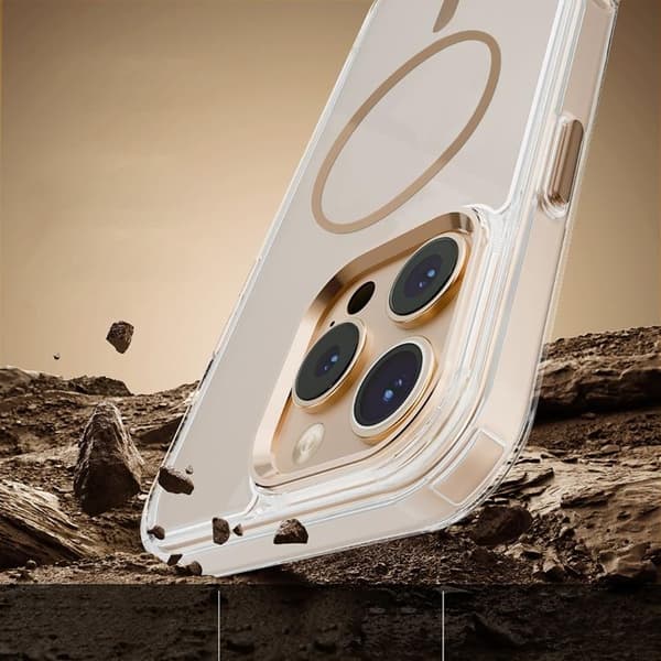 iPhone 14 Pro Mobilskal MagSafe Clear Thin - Guld