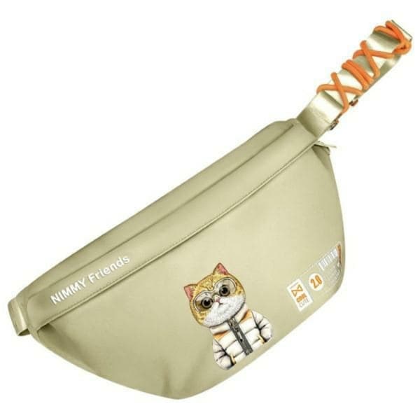 Nimmy Axelväska Crossbody Cool & Cute 2.0 Cat - Khaki