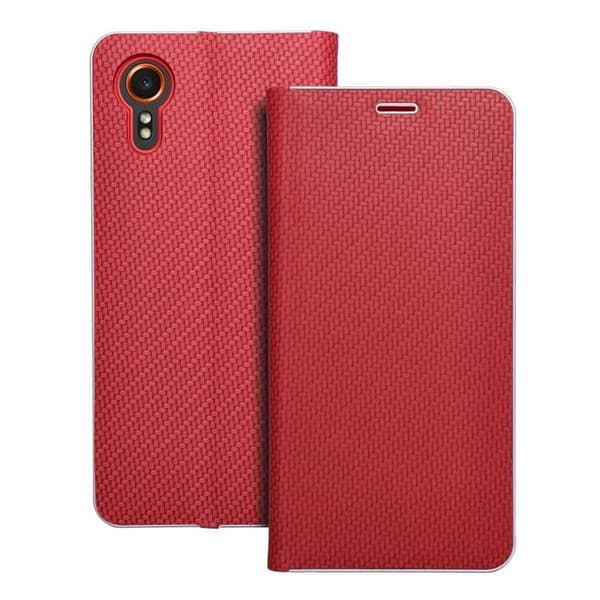 Galaxy XCover 7 Plånboksfodral Luna Carbon - Röd
