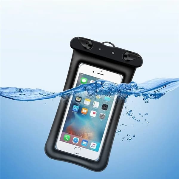 Vattentät Mobilfodral max 7.2" med Snöre - Lila