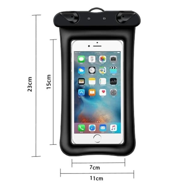 Vattentät Mobilfodral max 7.2" med Snöre - Lila