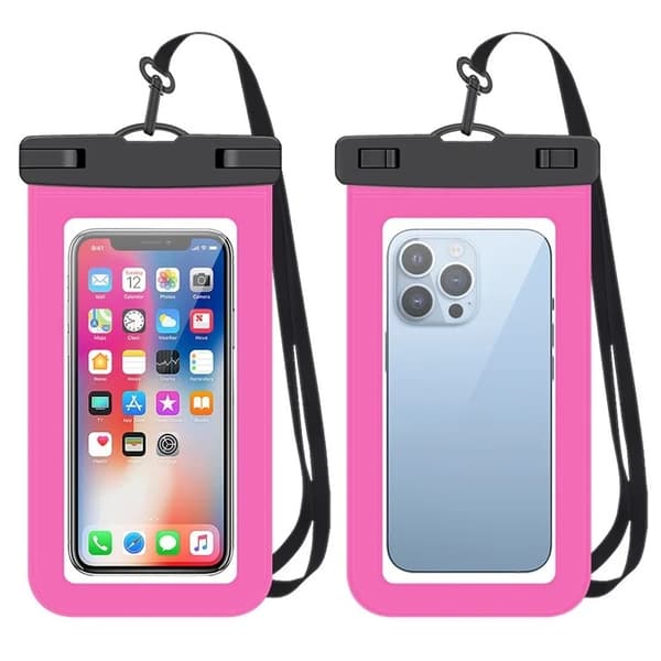 Vattentät Mobilfodral max 7.2" IPX8 HF-17 - Rosa