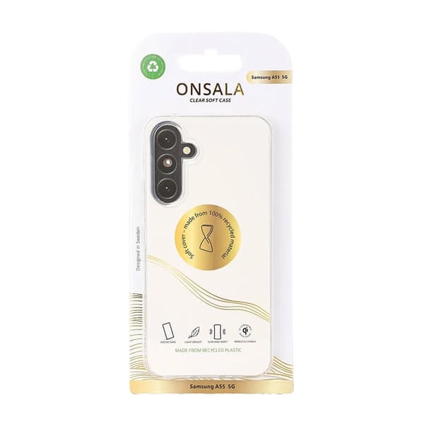 Onsala Galaxy A55 5G Mobilskal TPU Återvunnen - Clear