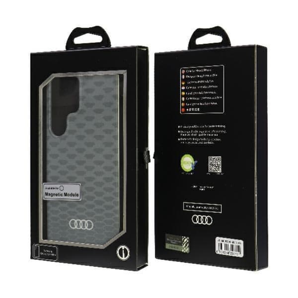 Audi Galaxy S24 Ultra Mobilskal Magsafe Stitching Pattern - Grå