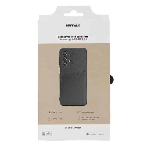 Buffalo Galaxy A23 5G Mobilskal PU - Svart