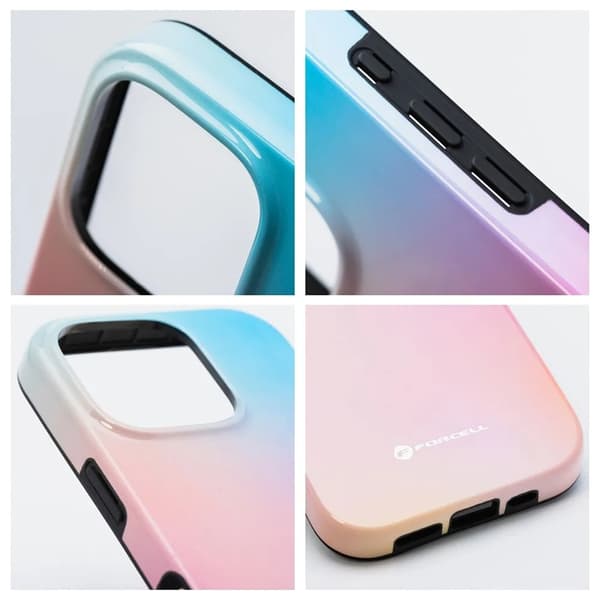 Forcell iPhone 15 Mobilskal MagSafe Mirage - Rosa/Blå