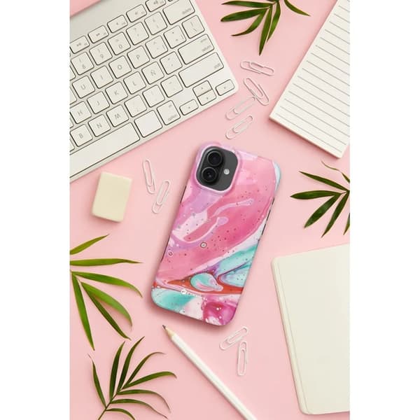 Forcell iPhone 15 Mobilskal MagSafe Mirage - Rosa Marble