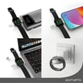 Miniatyrbild 2 av 3: 4smarts laddare Apple Watch 2.5W Med USB-A Kable - Vit