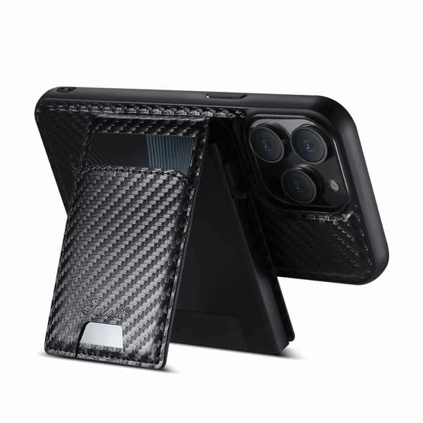 SUTENI iPhone 13 Pro Max Mobilskal Magsafe Korthållare Carbon Fiber