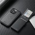 Miniatyrbild 8 av 11: SUTENI iPhone 13 Pro Max Mobilskal Magsafe Korthållare Carbon Fiber