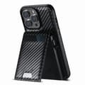 Miniatyrbild 2 av 11: SUTENI iPhone 13 Pro Max Mobilskal Magsafe Korthållare Carbon Fiber