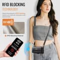 Miniatyrbild 5 av 5: Caseme iPhone 15 Plus Plånboksfodral RFID Blocking Zipper - Svart