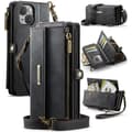 Miniatyrbild 1 av 5: Caseme iPhone 15 Plus Plånboksfodral RFID Blocking Zipper - Svart