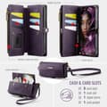 Miniatyrbild 3 av 5: Caseme iPhone 14 Pro Max Plånboksfodral RFID Blocking Zipper - Lila