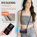 Miniatyrbild 5 av 5: Caseme iPhone 14 Pro Max Plånboksfodral RFID Blocking Zipper - Lila