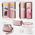 Miniatyrbild 3 av 5: Caseme iPhone 14 Plus Plånboksfodral RFID Blocking Zipper - Rosa