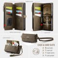 Miniatyrbild 3 av 5: Caseme iPhone 13 Mini Plånboksfodral RFID Blocking Zipper - Brun