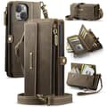 Miniatyrbild 1 av 5: Caseme iPhone 13 Mini Plånboksfodral RFID Blocking Zipper - Brun