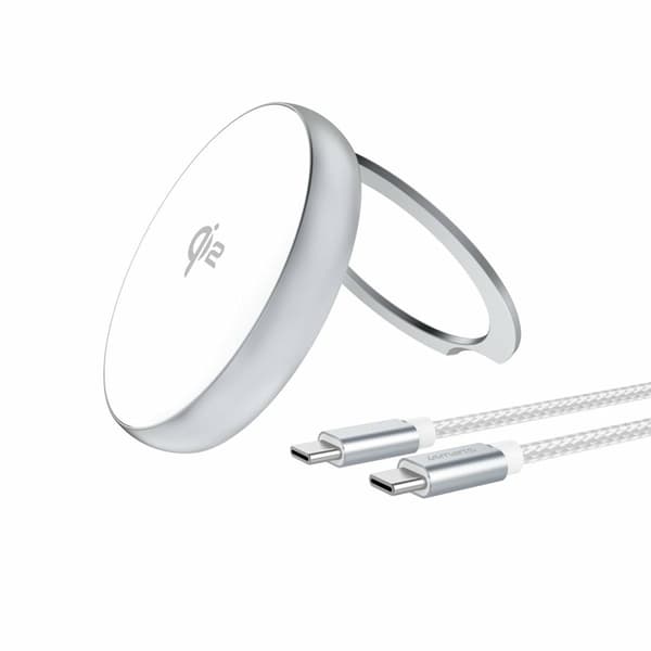 4smarts Trådlös laddare Kickstand 15W - Silver