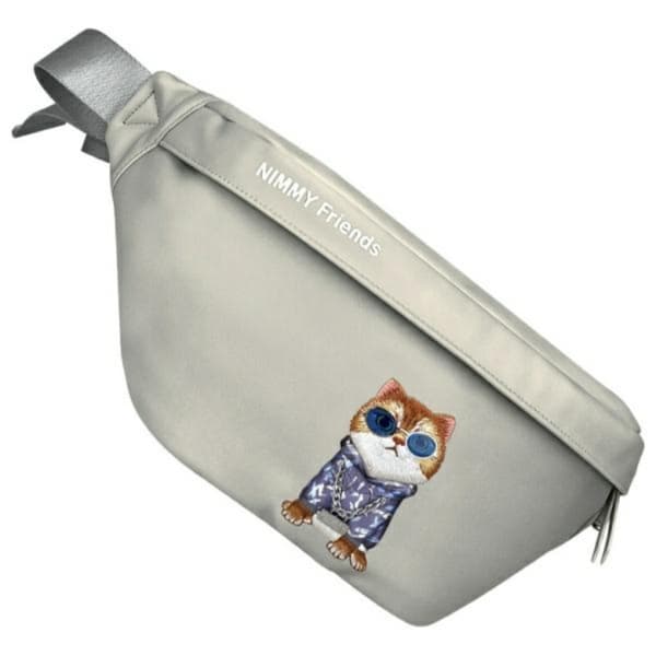 Nimmy Axelväska Crossbody Glasses Cool Cat - Grå