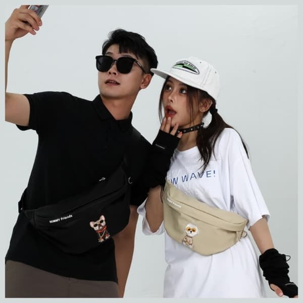 Nimmy Axelväska Crossbody Glasses Cool Dog - Khaki