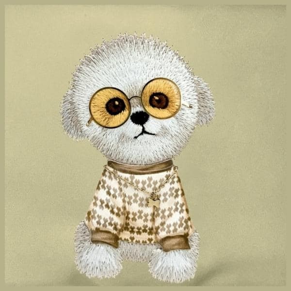 Nimmy Axelväska Crossbody Glasses Cool Dog - Khaki