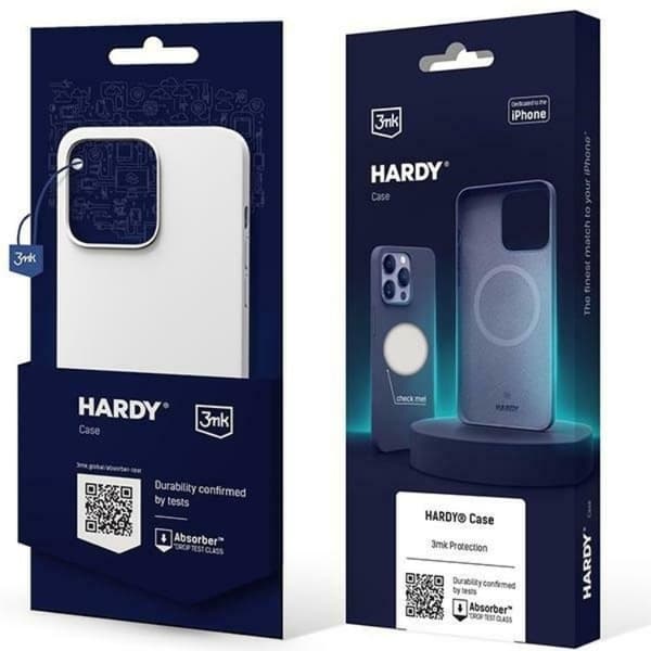 3MK iPhone 15 Pro Mobilskal MagSafe Hardy - Silver