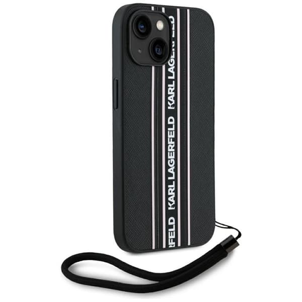 Karl Lagerfeld iPhone 15 Mobilskal Athleisure Stripes Cord - Rosa