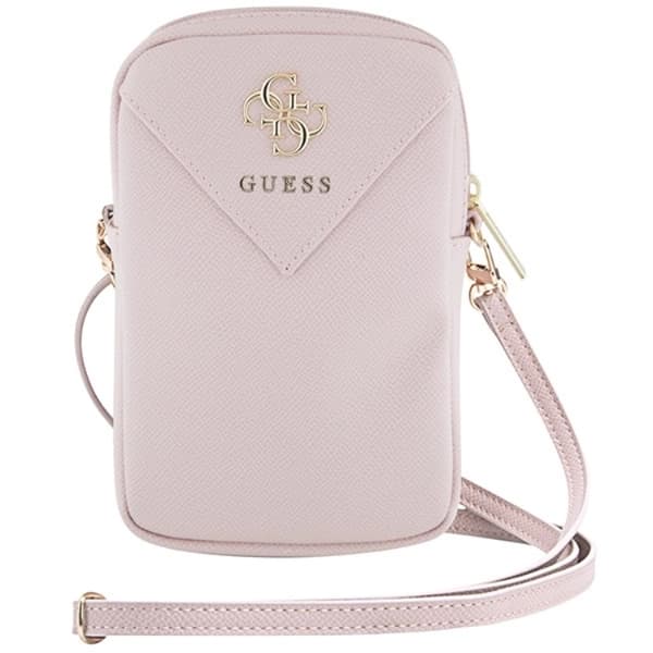 Guess Mobilväska Zip Triangle 4G - Rosa