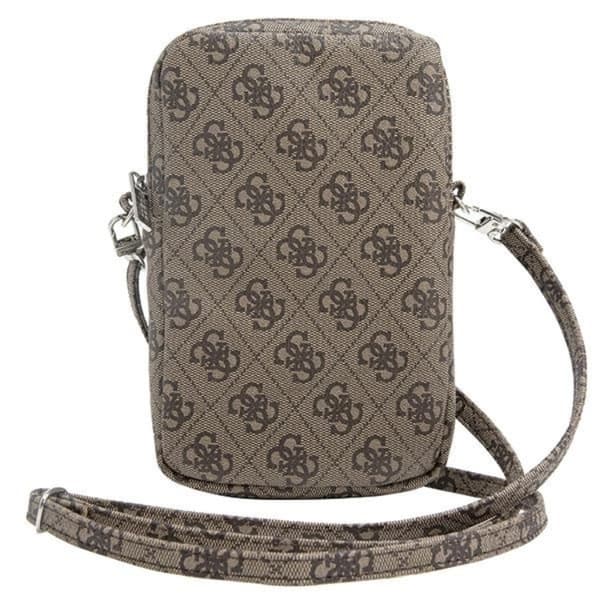Guess Mobilväska Zip 4G Triangle - Brun