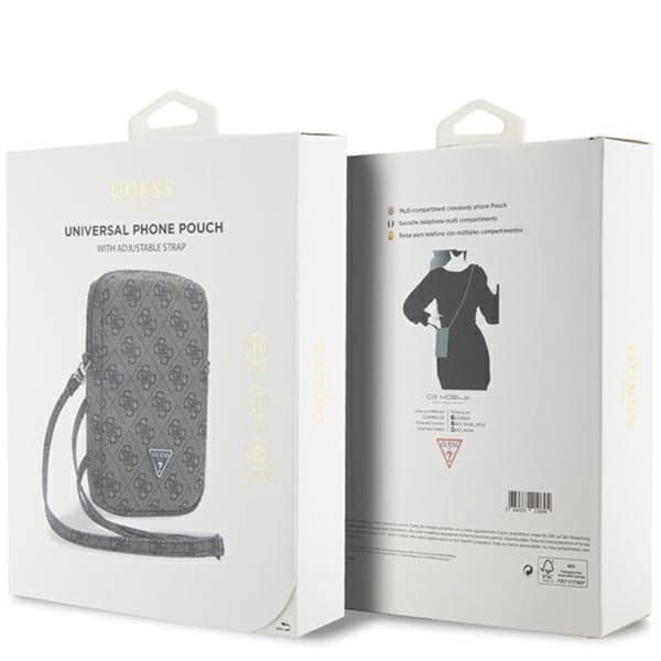 Guess Mobilväska Zip 4G Triangle - Brun