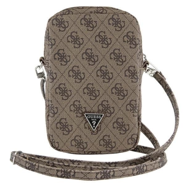 Guess Mobilväska Zip 4G Triangle - Brun