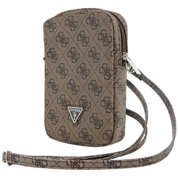 Guess Mobilväska Zip 4G Triangle - Brun