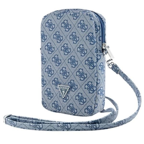Guess Mobilväska Zip 4G Triangle - Blå