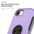 Miniatyrbillede 2 af 7: Til iPhone 16e Max Finger Ring Kickstand Hybrid Taske