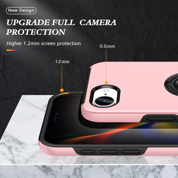 iPhone 16ex Hybrid-suojakuori sormirenkaalla