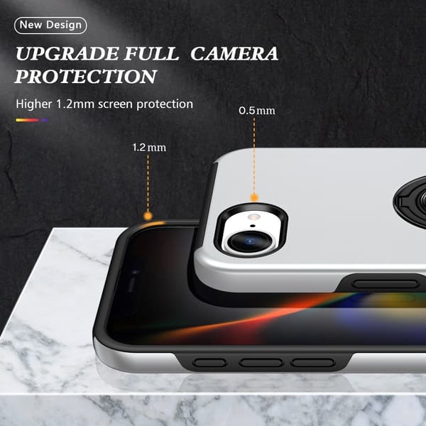 iPhone 16ex Hybrid-suojakuori sormirenkaalla