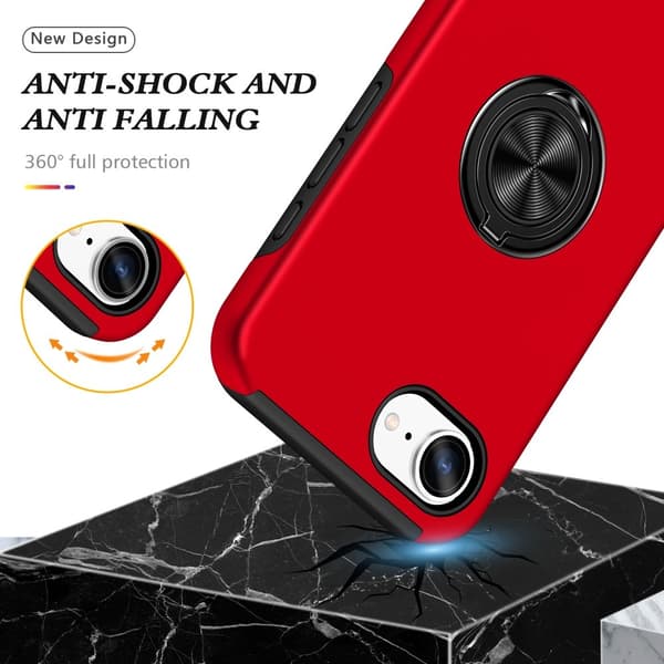 For iPhone 16ex Hybrid-deksel med Fingerring