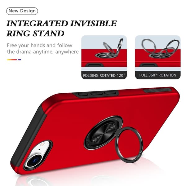 For iPhone 16ex Hybrid-deksel med Fingerring