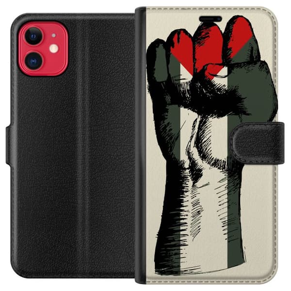 Apple iPhone 11 Lommeboketui Hand knyttet i Palestinas farger - kraftig symbol for frihetsbevegelsen