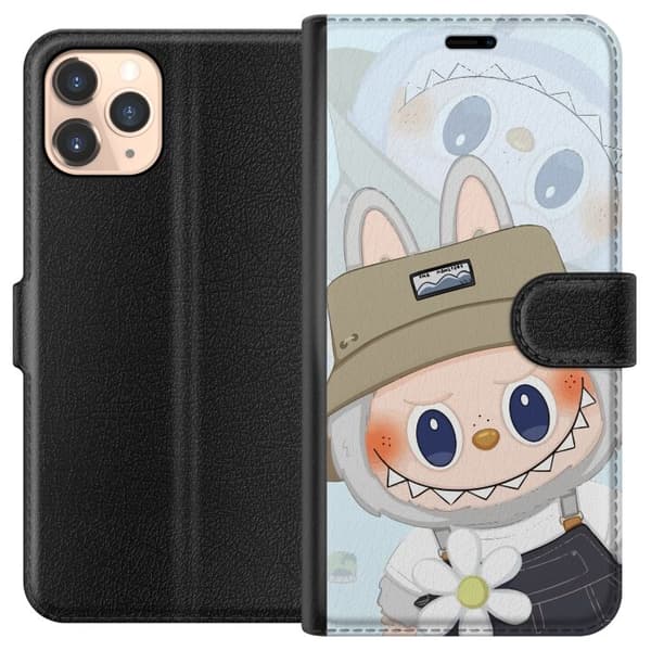 Apple iPhone 11 Pro Lommeboketui Labubu med hatt - Pop Mart-figur Mr. Butcher i retrostil med karakter
