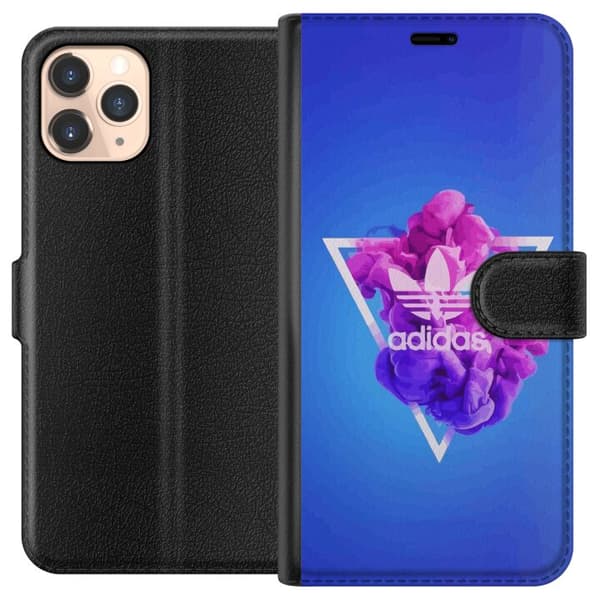 Apple iPhone 11 Pro Lommeboketui Adidas-inspirert blått design - sporty motiv med retro vibe i blåtoner